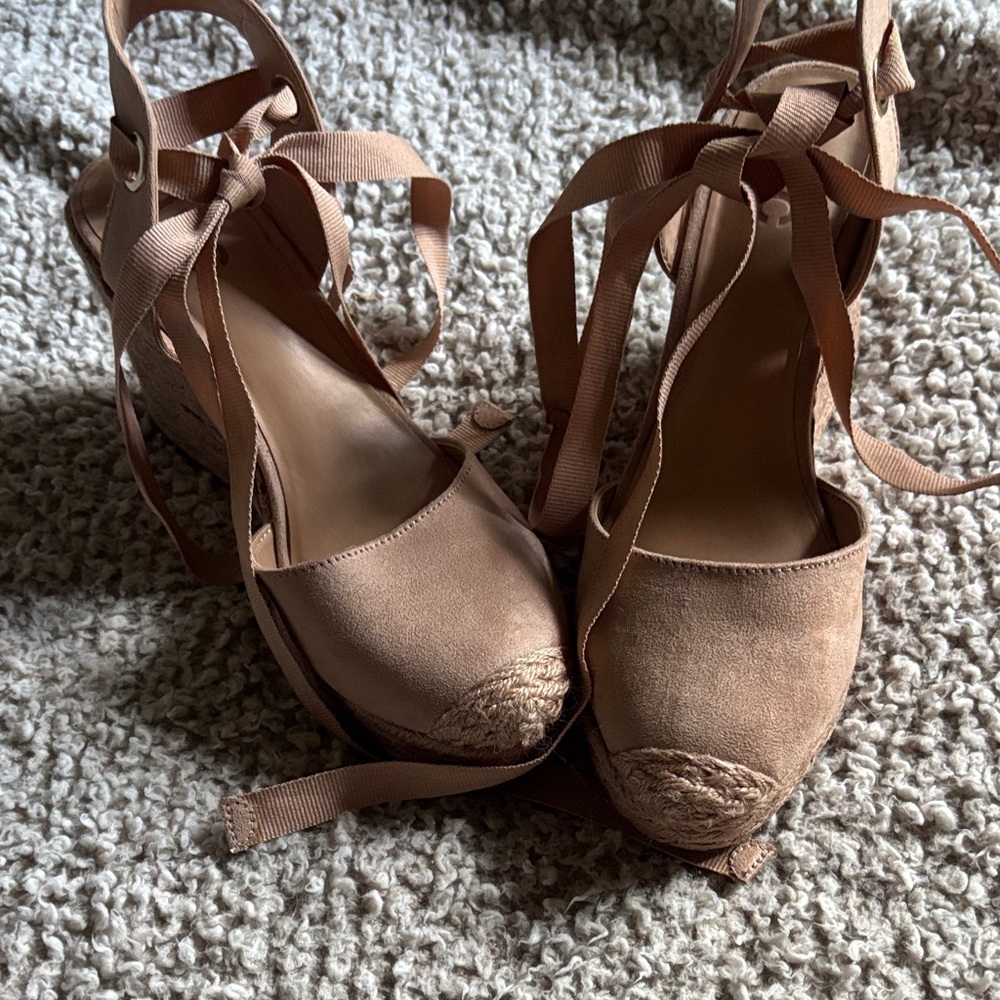 INC International Concepts Tan Espadrille Sandals